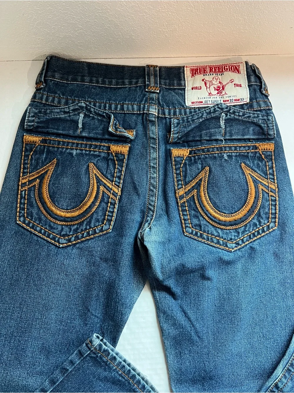 True Religion Joey Super T Bootcut Mens Jeans Size 30x33 Medium Wash USA
